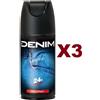 Denim 3 PZ DENIM ORIGINAL DEODORANTE SPRAY 150ML DEO BODY 24H