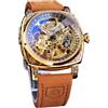 Does not apply Fancy - Orologio Meccanico Da Uomo, Quadrato, Retrò, Intagliato, Meccanismo a In