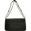 John Richmond Borsa a Tracolla Donna in Ecopelle Nera con Catena e Borchie Oro