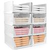 Does not apply Organizer Armadio Cassetti, 8PCS Impilabili Pieghevoli per Guardaroba, Plastica