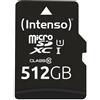INTENSO MEMORY CARD MICRO SD 512GB UHS-I PREMIUM Up to 90 Mb/s