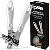 IPEA Apriscatole con Lama in Acciaio Inox - Aprilattine Apribottiglie in Metallo con Impugnatura Comfort per Aprire Lattine, Barattoli, Bottiglie - Apriscatola Professionale per Cucina e Ristoranti