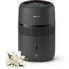 Philips Umidificatore Ambiente 4000, compatto, 275 ml/h, 41 m², 6 dB* | Serbatoio acqua da 3.5L, 21h di autonomia, aromaterapia, luce notturna, modalità Sleep, silenzioso, App Air+,Nero (HU4109/03)