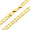 Nuragold Collana Catena Cuban Curb In Oro Giallo 10K Solid 2-12.5mm 16-30"