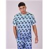 PROJECT X PARIS T-shirt da uomo Poliestere, Vestibilità Casual Lifestyle, Blu, Taglia M
