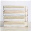 Great Bay Home Confezione da 4 teli da mare in 100% velluto di cotone, a righe color talpa cabana, ad asciugatura rapida, grandi asciugamani da bagno per adulti e bambini (confezione da 4, 76,2 x