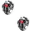 2 Pack Anelli Regolabili Per Uomo Di Dito Uomini Gioielli Gotici