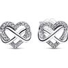 Pandora Orecchini a Punta Cuore Infinito Zaffiri Zirconia Argento 925 292667C01