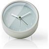 NEDIS Alrm Orologio da comodino con display analogico alimentato a batteria, verde chiaro