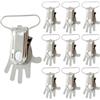 TrimmingShop Confezione Di 1-10 25mm Argento Metallo Ciuccio Clip Snap Gancio Bavaglino Borsa