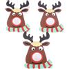 25pcs Christmas Elk Pattern Lollipop Carte di carta Carte da imballaggio per