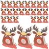 25pcs Christmas Elk Pattern Lollipop Carte di carta Carte da imballaggio per