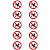 10 Sheets Cartello Allarme Adesivo Di Avvertenza Adesivi Divertenti Per Cani