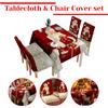 Trimming Shop Natale Tovaglia & 4 Coprisedie Set Rosso Babbo Sala da Pranzo Decorazione 2025