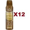 BREEZE 12 PZ BREEZE ARGAN DEODORANTE VANIGLIA E SANDALO SPRAY 150ML ZERO MACCHIE