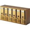 ALUBOX Cassetta Postale Condominiale Blocchiera 6 Posti In Alluminio Bronzo - 20C6VBR