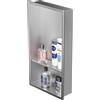 Bernkot Nicchia da parete in acciaio inox 304 spazzolato, 60 x 30 cm,