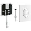GROHE CASSETTA SCARICO INCASSO WC GROHE CON PLACCA BIANCA SKATE AIR E CANOTTO