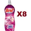 BREF 8 PZ BREF PAVIMENTI FLORAL EUPHORIA 1250 ML DETERGENTE PER SUPERFICI LAVABILI