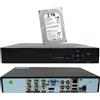RVT Xvr DVR 4 Canali con Hard Disk 2 TB P2P TVCC HDMI VGA BNC OUT XMEYE 5 Mpx