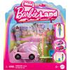 Barbie Mini BarbieLand Doll & Toy Vehicle Set, 1.5-inch Barbie Doll & Convertibl