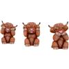 ‎Nemesis Now Nemesis Now Three Wise Highland Cows, Brown, 9.6cm