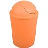 MSV - Pattumiera AKO con coperchio a ribalta - Capacità 5,5 l - Design compatto e pratico - Ideale per bagno o cucina - Arancione - Funzionamento semplice