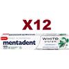 Mentadent 12 PZ MENTADENT WHITE SYSTEM BICARBONATO 75ML DENTIFRICIO DENTI BIANCHI E FORTI