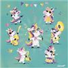 Janod - Biglietto di auguri puzzle - Biglietto regalo puzzle 25 pezzi Unicorni - 1 biglietto + 1 busta - Ideale per biglietti di auguri, biglietti di compleanno - Dai 3 anni in su