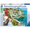 Ravensburger - Puzzle Romanticismo alle Cinque Terre per Adulti e Ragazzi, 1500 Pezzi, Idea Regalo per Lei o Lui, 80x60 cm