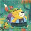 Janod - Biglietto di auguri puzzle - Biglietto regalo puzzle 25 pezzi Escursione - 1 biglietto + 1 busta - Ideale per biglietti di auguri, biglietti di compleanno - Dai 3 anni in su