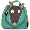Les Déglingos Les DEGLINGOS - Astuccio da toilette Lupo X Auzou per neonati e bambini, 23 cm, colore: verde