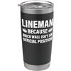 Brick Wall Isn't An Official Position Fu Lineman Because Brick Wall Funny American Football Citazione Bicchiere termico in acciaio inox doppia parete
