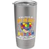 AddictiveDesignsCo Autism Merch Un grande pezzo del mio cuore ha lautismo & È il mio pronipote Bicchiere termico in acciaio inox doppia parete