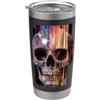 Cool Skull Designs Inc. Illustrazione del teschio dello spettro di Glitch | Stampa d'arte digitale retrò Bicchiere termico in acciaio inox doppia parete