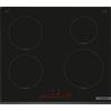 Bosch PIE631HB1E Serie 6 - Piano cottura a induzione, DirectSelect | 60 cm, nero, 4 caminetti, timer con funzione di spegnimento, tasto Preferiti, regolazione automatica della cappa