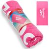 Reebok Positano Beach Towel | Asciugamano Mare in Cotone Velour Grande per Adulti | Asciugatura Rapida | Morbido per Piscina Lettino e Vacanze Essenziali | 70 x 140 cm | Atomic Pink