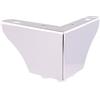 WAGNER Gamba del mobile/Piede del tavolo/Piede del divano - SOFA WING - acciaio cromato argento, piastra da avvitare, 3 borchie, 12 x 12 x 8 cm, per mobili su pallet in stile rustico - 12045001