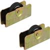 Amig - Rullo per finestra scorrevole - Set da 2 pezzi - Dimensioni 45 x 21 mm - Corpo metallico con cuscinetto a sfere - Progettato per finestre scorrevoli - Acciaio bicromatato - Mod. COR15