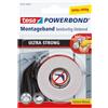 tesa Nastro Biadesivo per Montaggio Powerbond ULTRA STRONG - 1,5 m | Nastro Biadesivo da Montaggio Extra Resistente - Montaggio Permanente in Ambienti Esterni e Interni