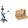 DREMEL 220 Complemento Work Station + Dremel 26150660JA Set 7 Frese da Legno
