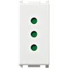 Vimar 14201 Plana Presa con sistema SICURY 2P+T 10 A 250 V~ standard italiano tipo P11, colore bianco