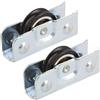 Amig - Rullo per finestra scorrevole - Set da 2 pezzi - Dimensioni 45 x 16 mm - Corpo metallico con cuscinetto a sfere - Progettato per finestre scorrevoli - Acciaio bicromatato - Mod. COR19