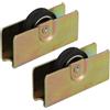 Amig - Rullo per finestra scorrevole - Set da 2 pezzi - Dimensioni 45 x 20 mm - Corpo metallico con cuscinetto a sfere - Progettato per finestre scorrevoli - Acciaio bicromatato - Mod. COR14