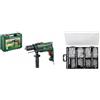 Bosch Home and Garden Trapano elettrico a percussione EasyImpact 600 (600 W, in valigetta) + 2607019511 Set Completo per Fissaggio, 173 Pezzi, 4 Punte