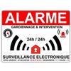 Autocollant.fr Adesivi per allarme casa sorveglianza elettronica, 8 x 6 cm