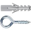 INDEX A PERFECT FIXING Index Fixing Systems al-hc Tassello in nylon con vite ad anello, Set di 6 pezzi, BZALHCT05