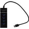 Cadorabo Hub USB 3.0 Multi-interfaccia 4 porte Plug & Play spina USB presa alimentazione