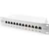 ‎DIGITUS DIGITUS Cat 6A patch panel - 12 ports - RJ45 jacks - 10-inch rack mount 1 rack u