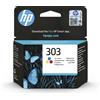 HP T6N01AE 303 Original Ink Cartridge, Tri-color, Single Pack Tri-Colour Standar